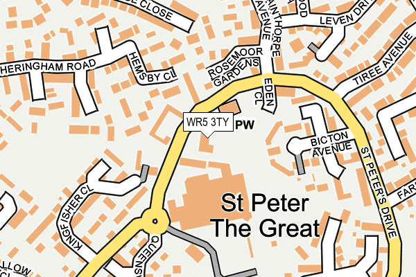 WR5 3TY map - OS OpenMap – Local (Ordnance Survey) WR5 3TY map - OS OpenMap – Local (Ordnance Survey)