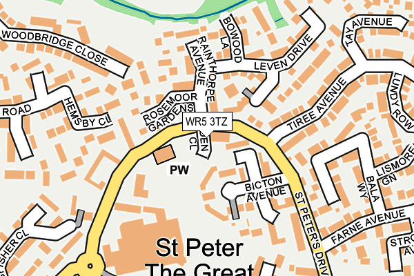 WR5 3TZ map - OS OpenMap – Local (Ordnance Survey) WR5 3TZ map - OS OpenMap – Local (Ordnance Survey)