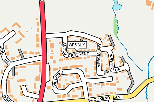 WR5 3UX map - OS OpenMap – Local (Ordnance Survey) WR5 3UX map - OS OpenMap – Local (Ordnance Survey)