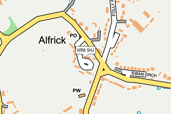 WR6 5HJ map - OS OpenMap – Local (Ordnance Survey) WR6 5HJ map - OS OpenMap – Local (Ordnance Survey)