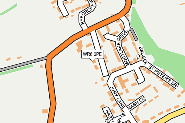 WR6 6PE map - OS OpenMap – Local (Ordnance Survey) WR6 6PE map - OS OpenMap – Local (Ordnance Survey)