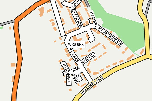 WR6 6PX map - OS OpenMap – Local (Ordnance Survey) WR6 6PX map - OS OpenMap – Local (Ordnance Survey)