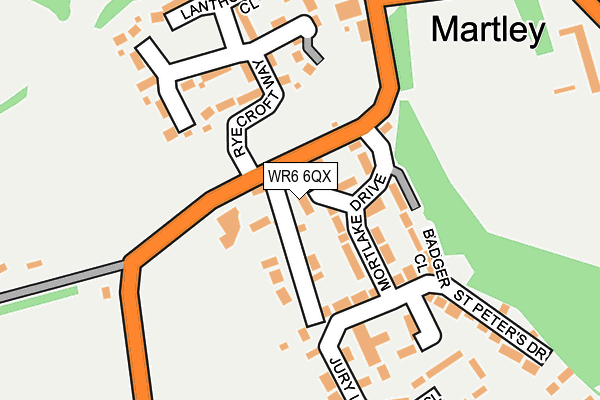 WR6 6QX map - OS OpenMap – Local (Ordnance Survey) WR6 6QX map - OS OpenMap – Local (Ordnance Survey)
