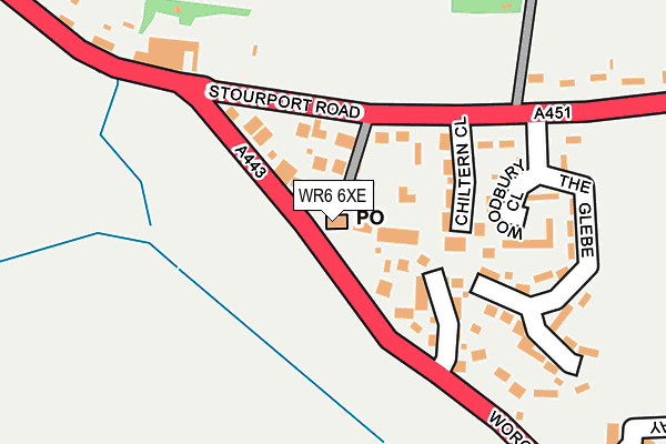WR6 6XE map - OS OpenMap – Local (Ordnance Survey) WR6 6XE map - OS OpenMap – Local (Ordnance Survey)
