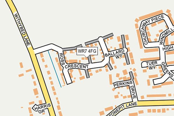WR7 4FG map - OS OpenMap – Local (Ordnance Survey) WR7 4FG map - OS OpenMap – Local (Ordnance Survey)