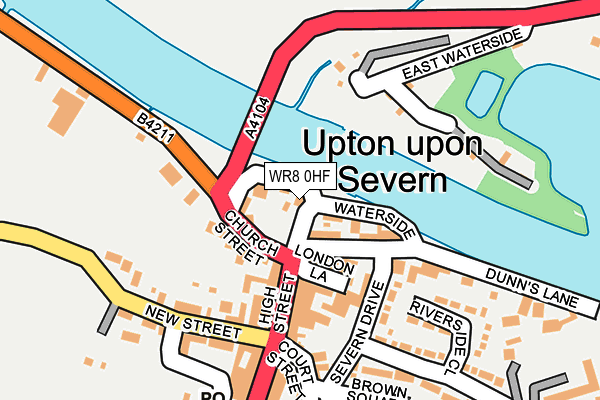WR8 0HF map - OS OpenMap – Local (Ordnance Survey) WR8 0HF map - OS OpenMap – Local (Ordnance Survey)