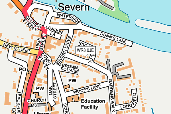WR8 0JE map - OS OpenMap – Local (Ordnance Survey) WR8 0JE map - OS OpenMap – Local (Ordnance Survey)