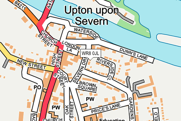 WR8 0JL map - OS OpenMap – Local (Ordnance Survey) WR8 0JL map - OS OpenMap – Local (Ordnance Survey)
