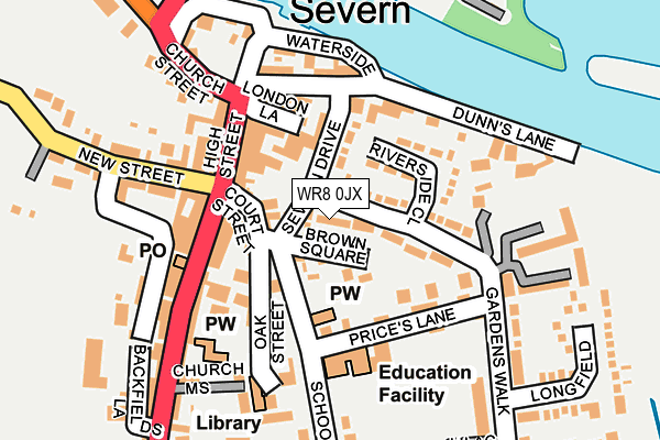 WR8 0JX map - OS OpenMap – Local (Ordnance Survey) WR8 0JX map - OS OpenMap – Local (Ordnance Survey)