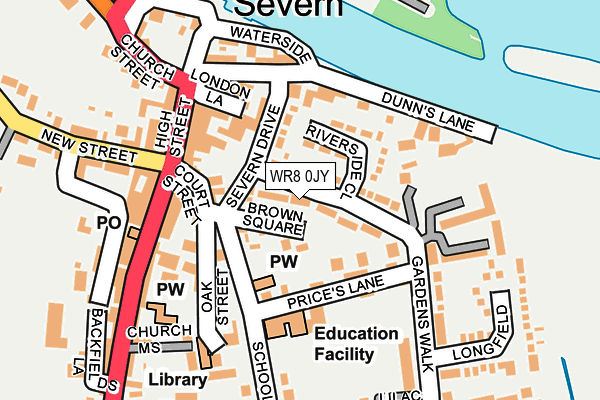 WR8 0JY map - OS OpenMap – Local (Ordnance Survey)