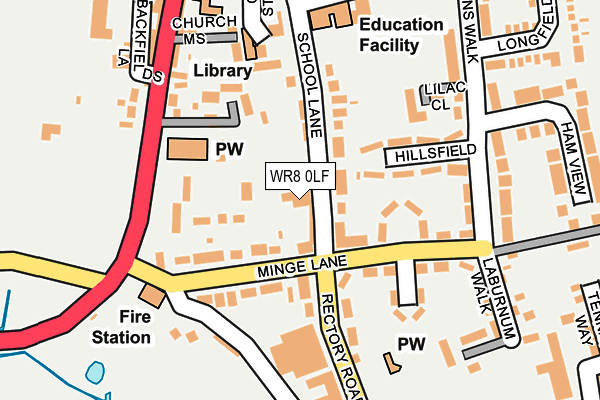 WR8 0LF map - OS OpenMap – Local (Ordnance Survey) WR8 0LF map - OS OpenMap – Local (Ordnance Survey)