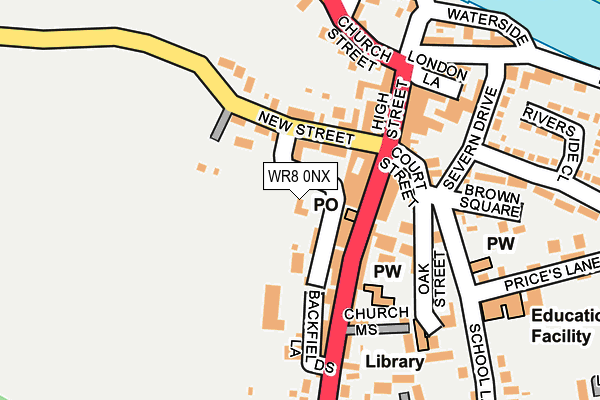 WR8 0NX map - OS OpenMap – Local (Ordnance Survey) WR8 0NX map - OS OpenMap – Local (Ordnance Survey)