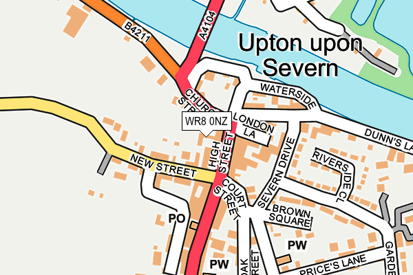 WR8 0NZ map - OS OpenMap – Local (Ordnance Survey) WR8 0NZ map - OS OpenMap – Local (Ordnance Survey)