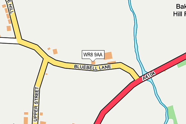 WR8 9AA map - OS OpenMap – Local (Ordnance Survey)