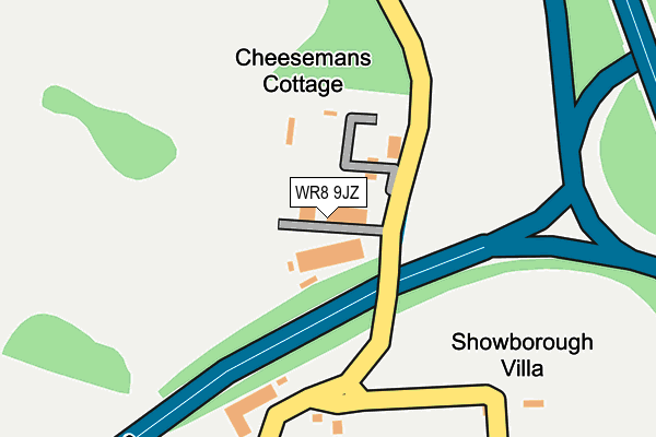 WR8 9JZ map - OS OpenMap – Local (Ordnance Survey)