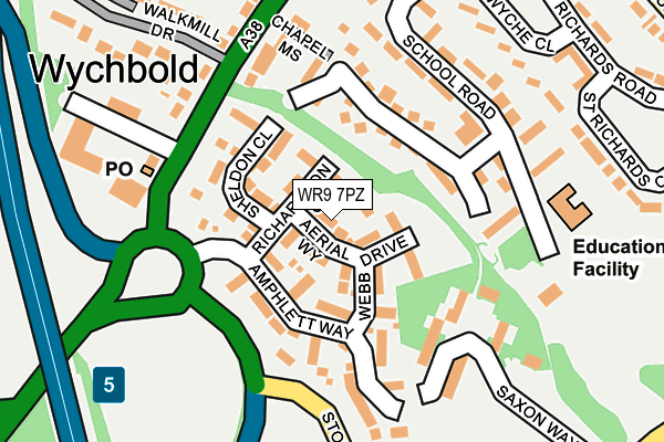 WR9 7PZ map - OS OpenMap – Local (Ordnance Survey)