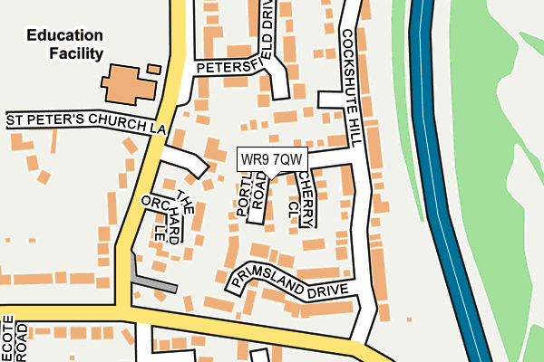 WR9 7QW map - OS OpenMap – Local (Ordnance Survey)