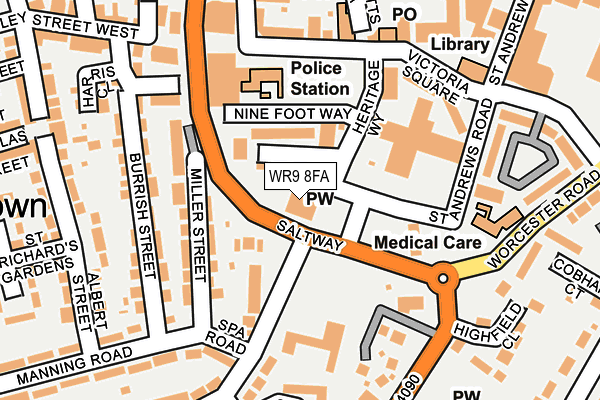WR9 8FA map - OS OpenMap – Local (Ordnance Survey) WR9 8FA map - OS OpenMap – Local (Ordnance Survey)
