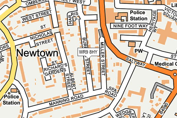 WR9 8HY map - OS OpenMap – Local (Ordnance Survey) WR9 8HY map - OS OpenMap – Local (Ordnance Survey)