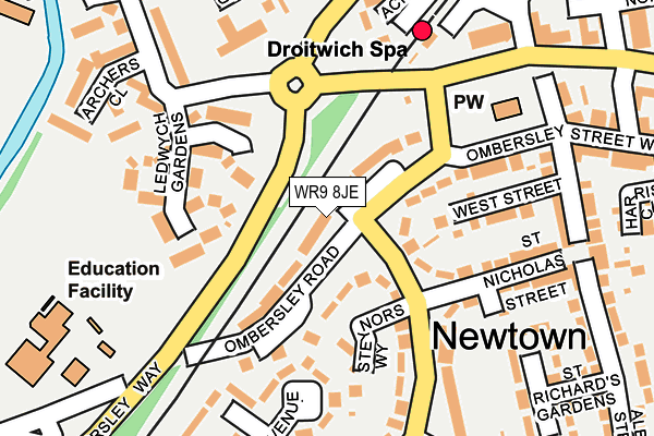 WR9 8JE map - OS OpenMap – Local (Ordnance Survey) WR9 8JE map - OS OpenMap – Local (Ordnance Survey)