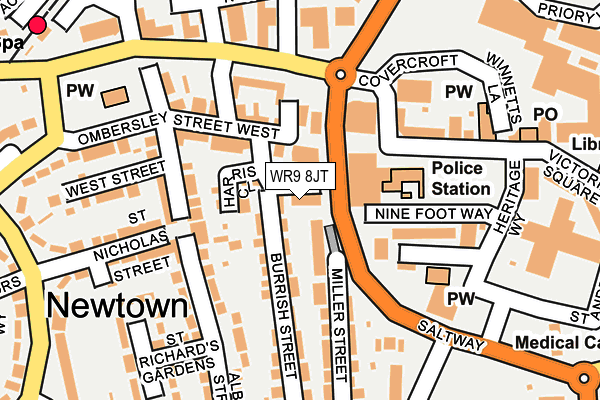 WR9 8JT map - OS OpenMap – Local (Ordnance Survey)