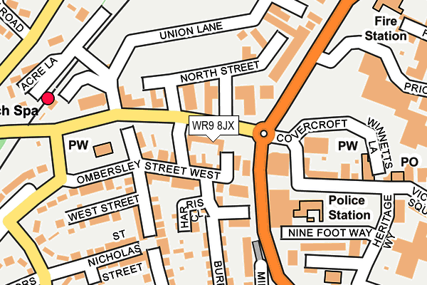 WR9 8JX map - OS OpenMap – Local (Ordnance Survey)