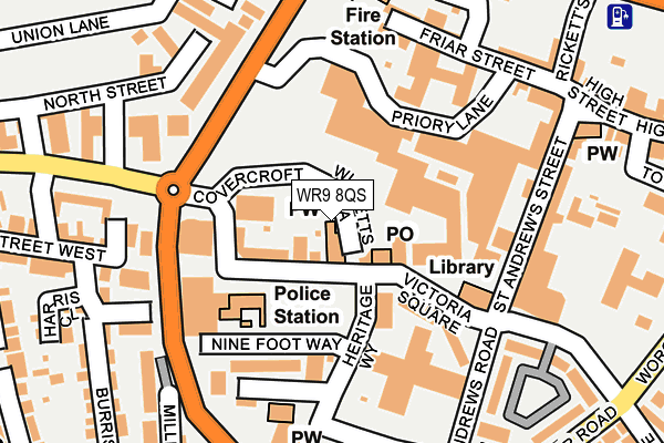 WR9 8QS map - OS OpenMap – Local (Ordnance Survey) WR9 8QS map - OS OpenMap – Local (Ordnance Survey)