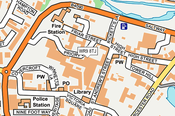 WR9 8TJ map - OS OpenMap – Local (Ordnance Survey) WR9 8TJ map - OS OpenMap – Local (Ordnance Survey)