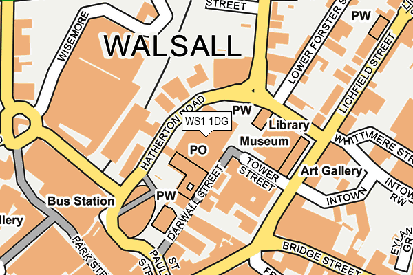 WS1 1DG map - OS OpenMap – Local (Ordnance Survey) WS1 1DG map - OS OpenMap – Local (Ordnance Survey)