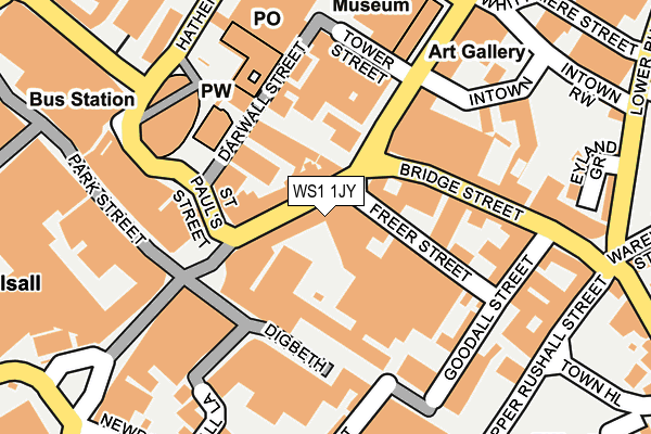 WS1 1JY map - OS OpenMap – Local (Ordnance Survey) WS1 1JY map - OS OpenMap – Local (Ordnance Survey)
