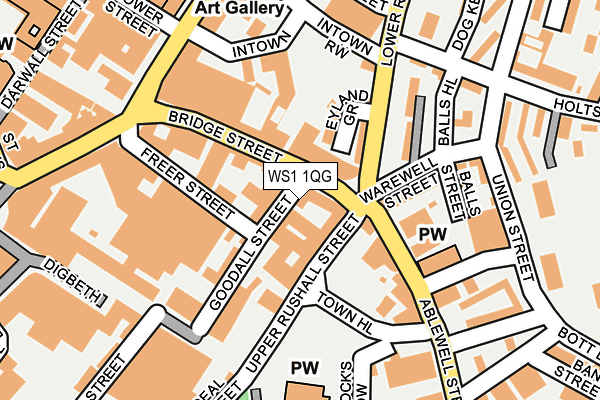 WS1 1QG map - OS OpenMap – Local (Ordnance Survey) WS1 1QG map - OS OpenMap – Local (Ordnance Survey)