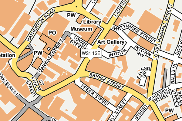 WS1 1SE map - OS OpenMap – Local (Ordnance Survey) WS1 1SE map - OS OpenMap – Local (Ordnance Survey)