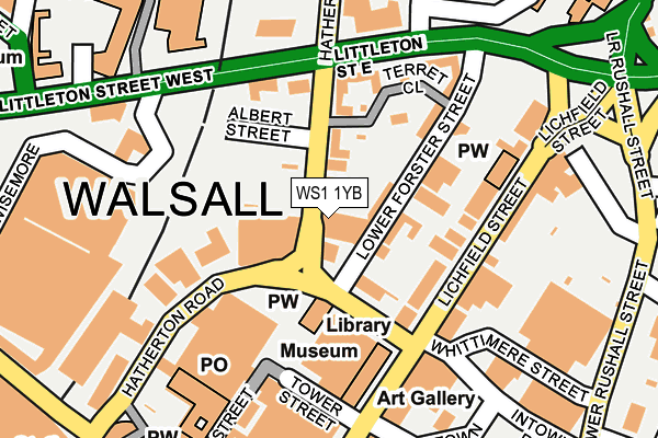 WS1 1YB map - OS OpenMap – Local (Ordnance Survey) WS1 1YB map - OS OpenMap – Local (Ordnance Survey)
