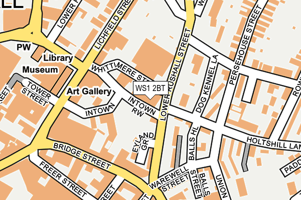 WS1 2BT map - OS OpenMap – Local (Ordnance Survey) WS1 2BT map - OS OpenMap – Local (Ordnance Survey)