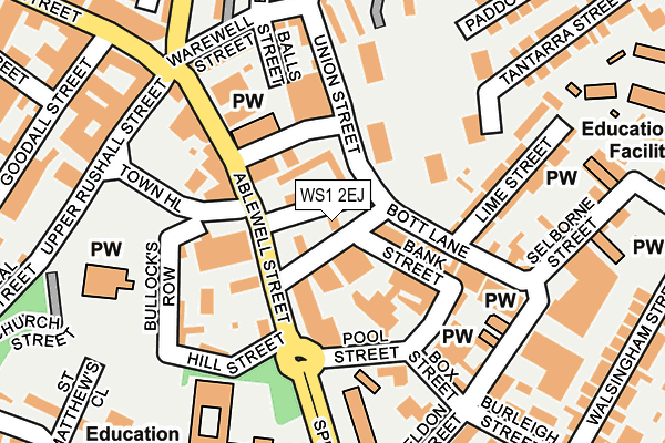 WS1 2EJ map - OS OpenMap – Local (Ordnance Survey) WS1 2EJ map - OS OpenMap – Local (Ordnance Survey)
