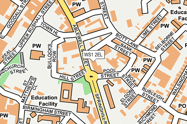 WS1 2EL map - OS OpenMap – Local (Ordnance Survey) WS1 2EL map - OS OpenMap – Local (Ordnance Survey)