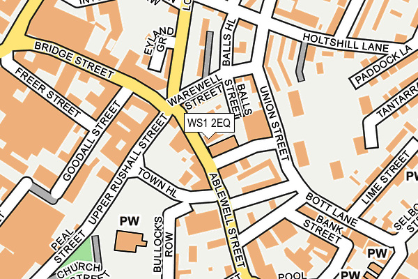 WS1 2EQ map - OS OpenMap – Local (Ordnance Survey) WS1 2EQ map - OS OpenMap – Local (Ordnance Survey)