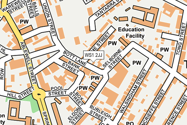 WS1 2JJ map - OS OpenMap – Local (Ordnance Survey) WS1 2JJ map - OS OpenMap – Local (Ordnance Survey)