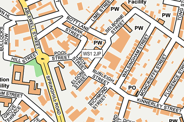 WS1 2JP map - OS OpenMap – Local (Ordnance Survey) WS1 2JP map - OS OpenMap – Local (Ordnance Survey)