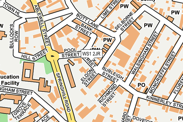 WS1 2JR map - OS OpenMap – Local (Ordnance Survey) WS1 2JR map - OS OpenMap – Local (Ordnance Survey)