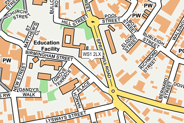 WS1 2LX map - OS OpenMap – Local (Ordnance Survey) WS1 2LX map - OS OpenMap – Local (Ordnance Survey)