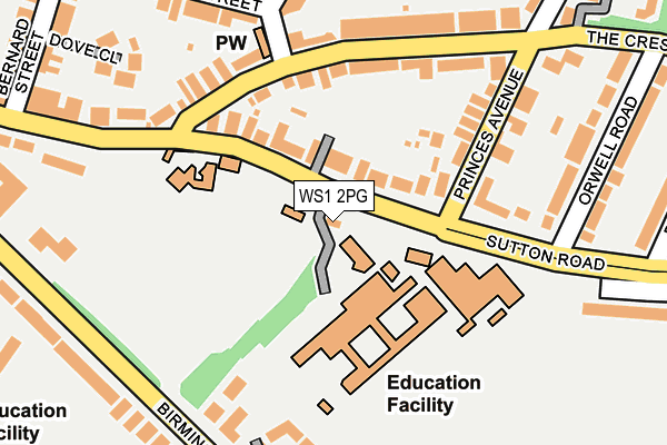 WS1 2PG map - OS OpenMap – Local (Ordnance Survey) WS1 2PG map - OS OpenMap – Local (Ordnance Survey)