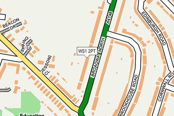 WS1 2PT map - OS OpenMap – Local (Ordnance Survey) WS1 2PT map - OS OpenMap – Local (Ordnance Survey)