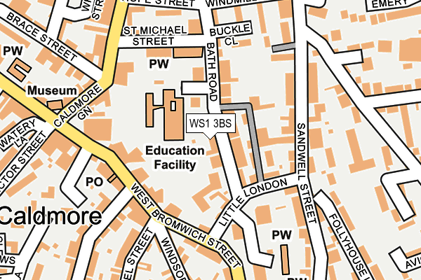 WS1 3BS map - OS OpenMap – Local (Ordnance Survey) WS1 3BS map - OS OpenMap – Local (Ordnance Survey)