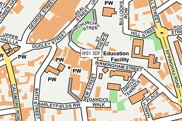 WS1 3DF map - OS OpenMap – Local (Ordnance Survey) WS1 3DF map - OS OpenMap – Local (Ordnance Survey)