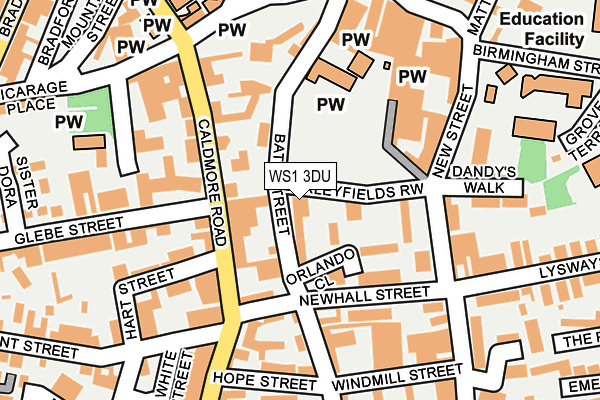 WS1 3DU map - OS OpenMap – Local (Ordnance Survey) WS1 3DU map - OS OpenMap – Local (Ordnance Survey)