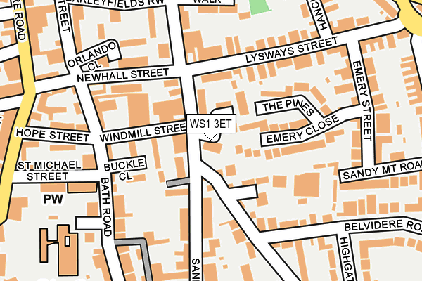 WS1 3ET map - OS OpenMap – Local (Ordnance Survey) WS1 3ET map - OS OpenMap – Local (Ordnance Survey)