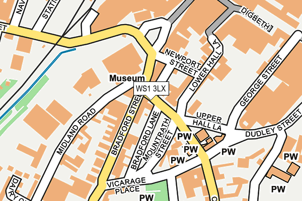 WS1 3LX map - OS OpenMap – Local (Ordnance Survey) WS1 3LX map - OS OpenMap – Local (Ordnance Survey)