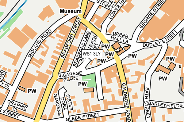 WS1 3LY map - OS OpenMap – Local (Ordnance Survey) WS1 3LY map - OS OpenMap – Local (Ordnance Survey)