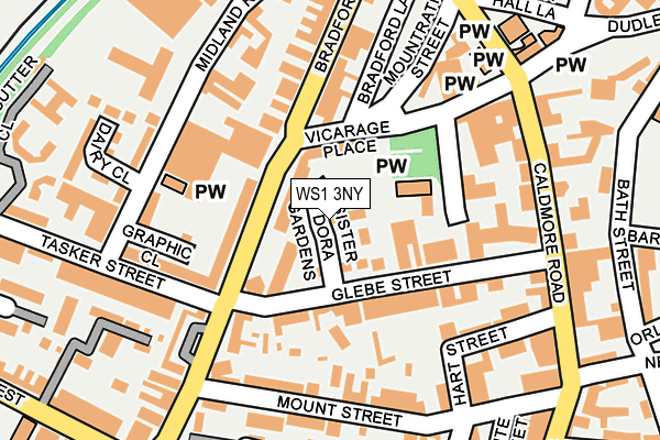 WS1 3NY map - OS OpenMap – Local (Ordnance Survey) WS1 3NY map - OS OpenMap – Local (Ordnance Survey)